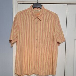 Tommy Bahama 100% Silk Men's Multicolor Striped Shirt